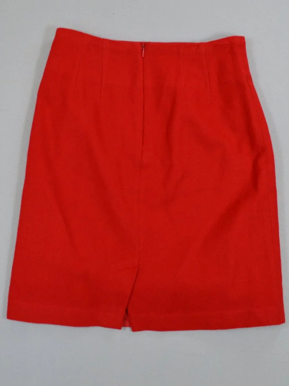 ❤️ J.G. Hook Red Wool Pencil Skirt Petite 4P Classic Work Holiday - Picture 3 of 13